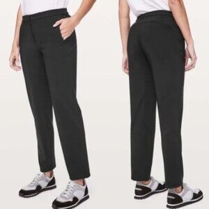 Lululemon On The Move Pants Black Sz 4 Travel Stretch Career Office
